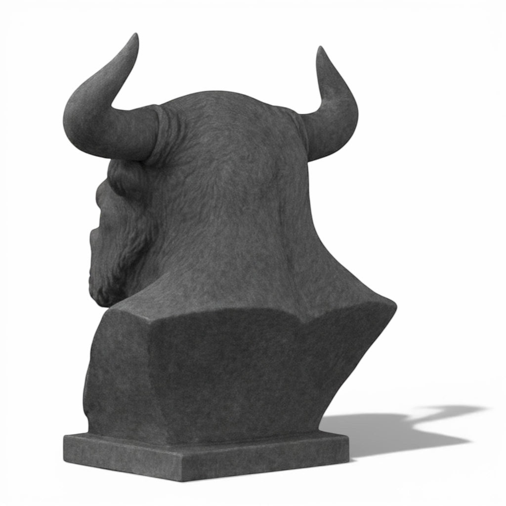 Minotaur Bust Headphone Stand – Horned Headset Holder for Mythology & Gaming Desks