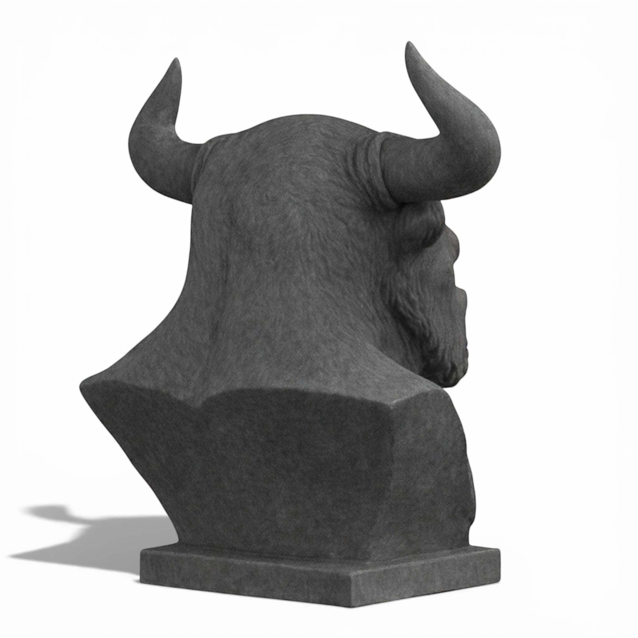 Minotaur Bust Headphone Stand – Horned Headset Holder for Mythology & Gaming Desks