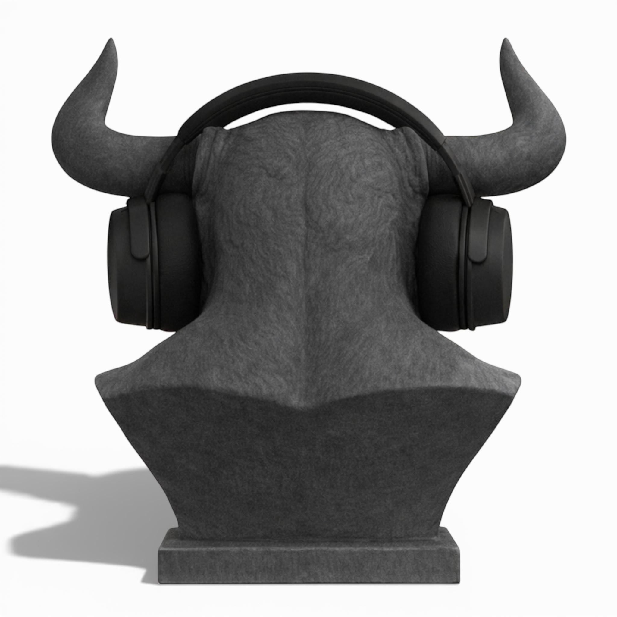 Minotaur Bust Headphone Stand – Horned Headset Holder for Mythology & Gaming Desks