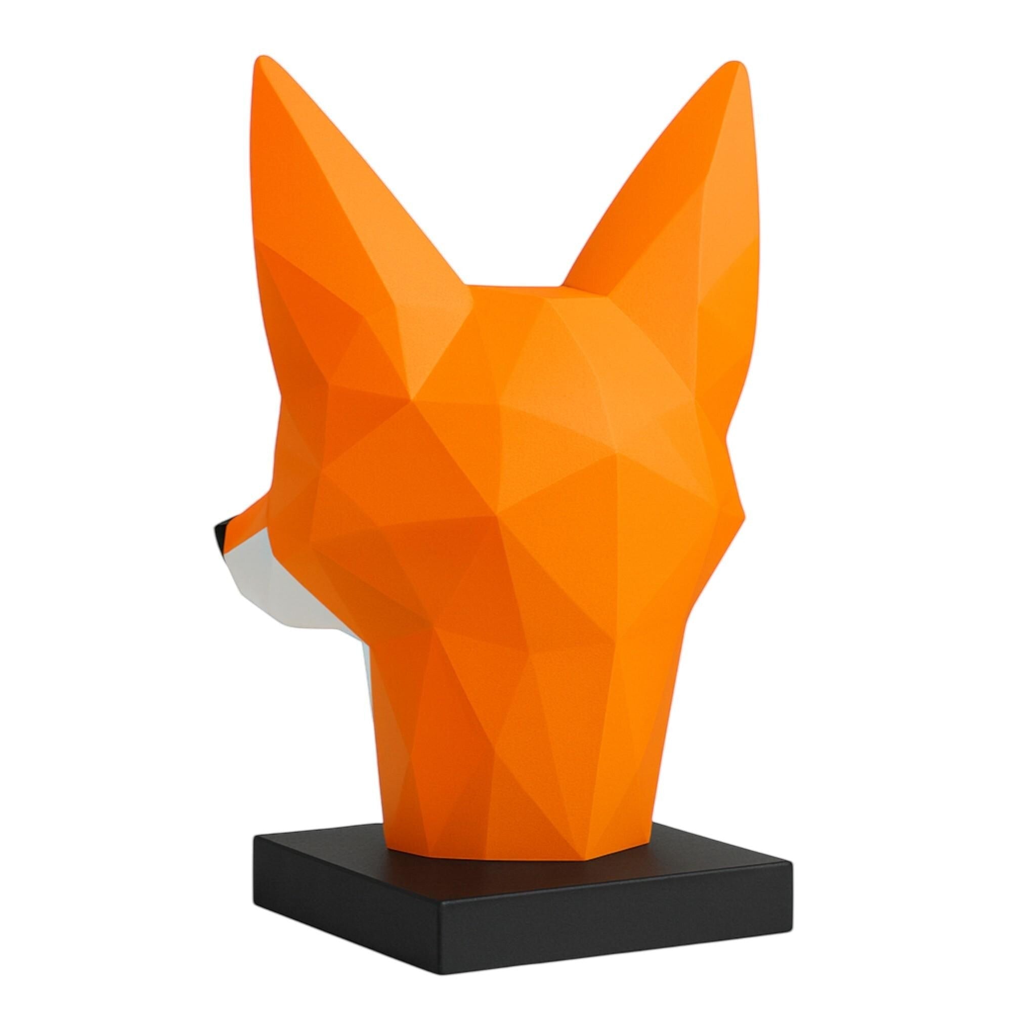 Fox Headphone Stand – 3D Printed Low-Poly Geometric Holder for Gaming & Modern Desks