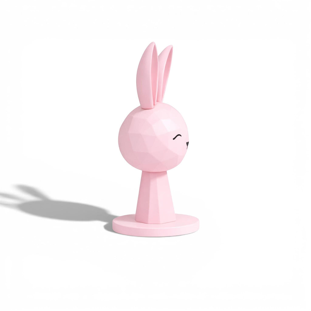 Geometric Bunny Headphone Stand – Kawaii Low-Poly Gaming Desk Decor