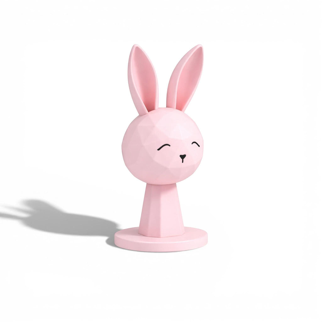 Geometric Bunny Headphone Stand – Kawaii Low-Poly Gaming Desk Decor