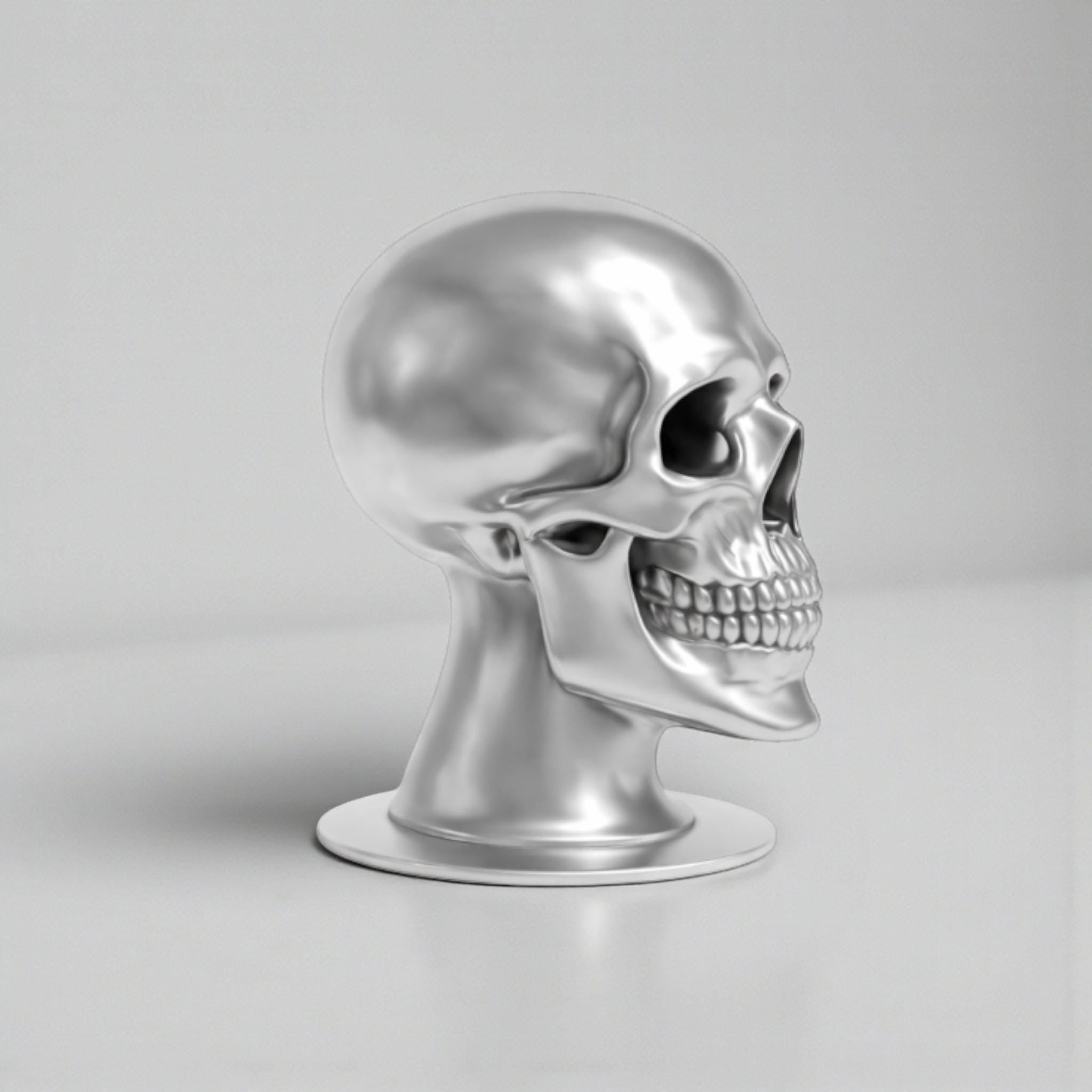 Skull Headphone Stand – Cyberpunk Gaming Desk Organizer & Headset Hanger