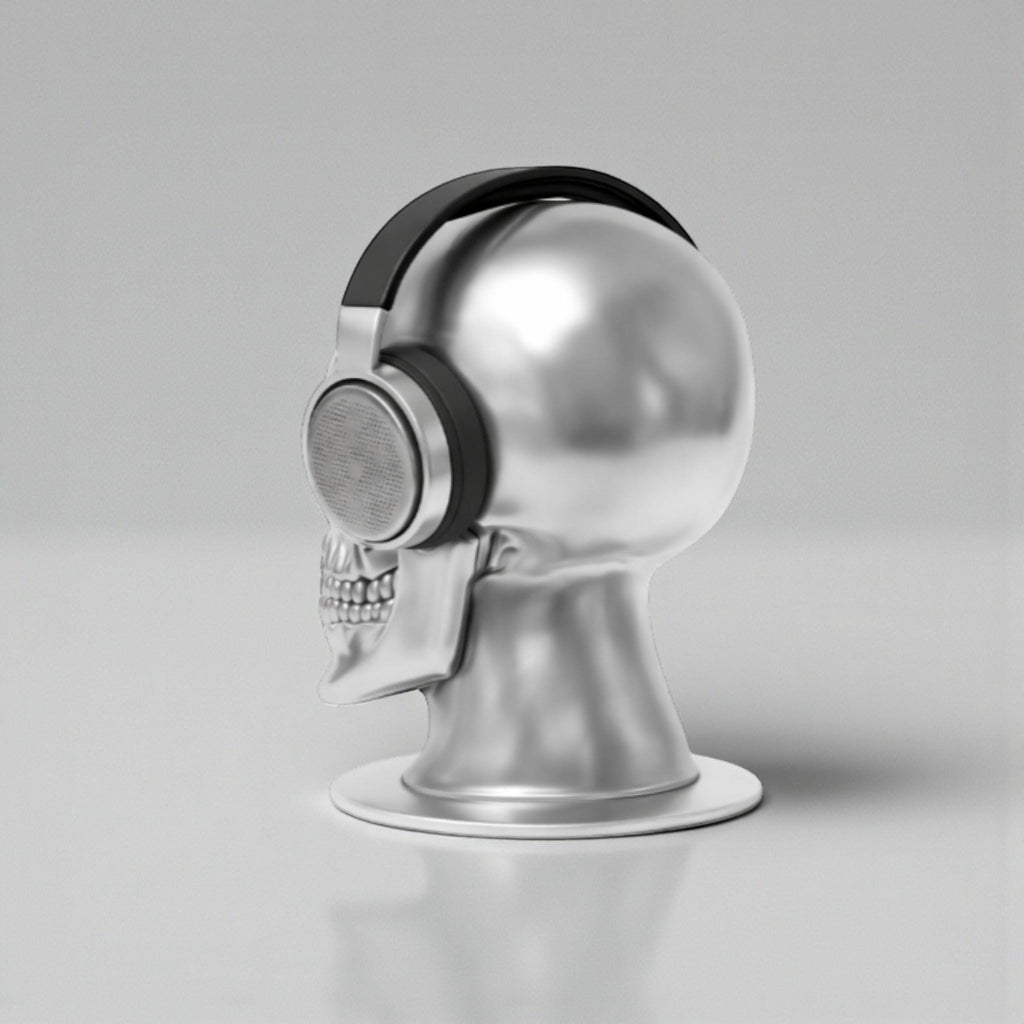 Skull Headphone Stand – Cyberpunk Gaming Desk Organizer & Headset Hanger