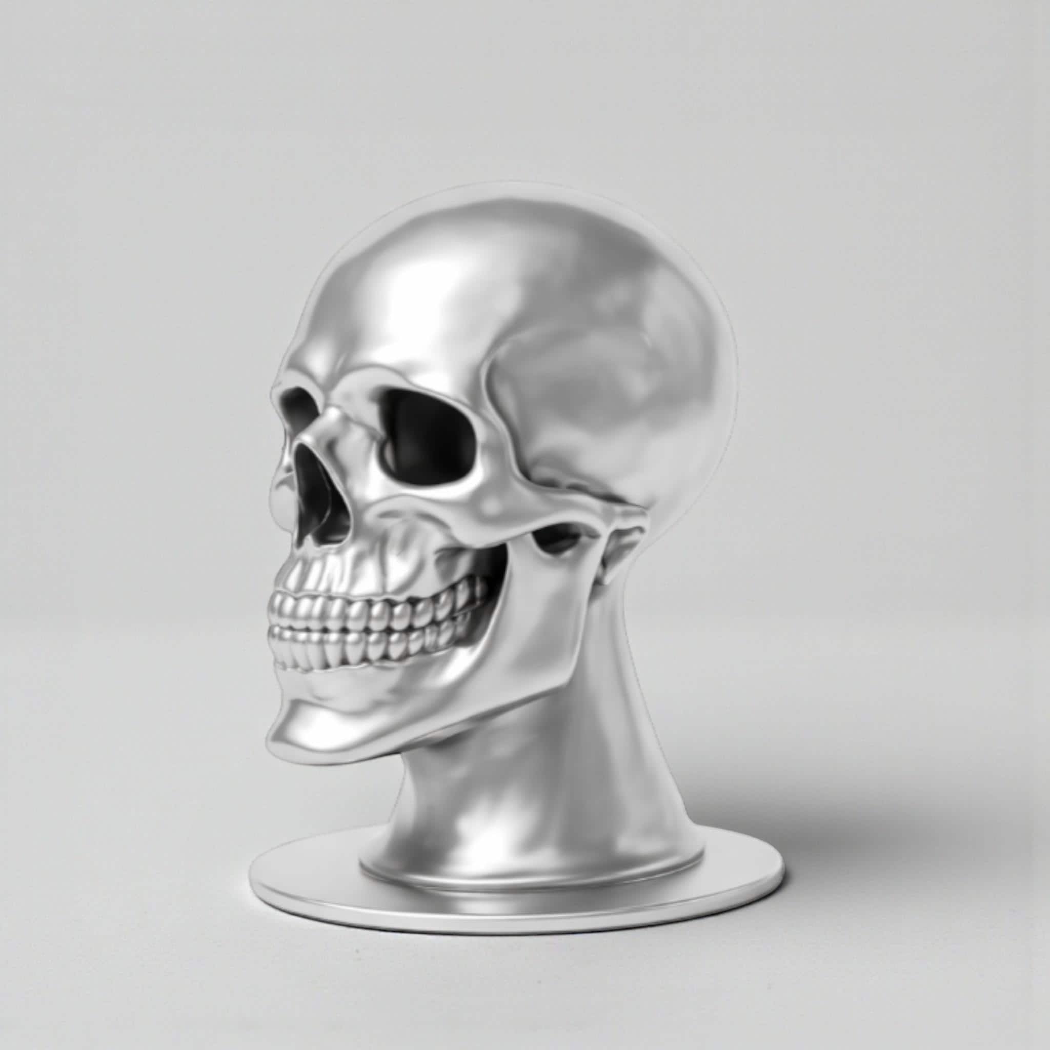 Skull Headphone Stand – Cyberpunk Gaming Desk Organizer & Headset Hanger