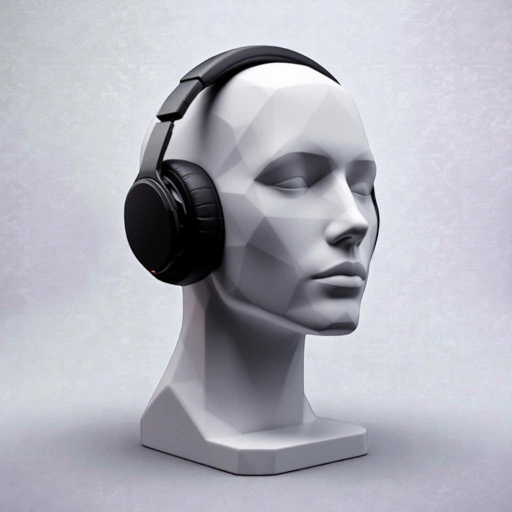 Human Bust Headphone Stand – Minimalist Modern Desk Headset Holder