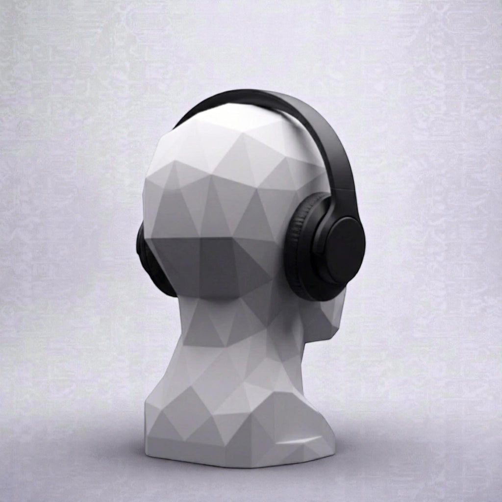 Human Bust Headphone Stand – Minimalist Modern Desk Headset Holder