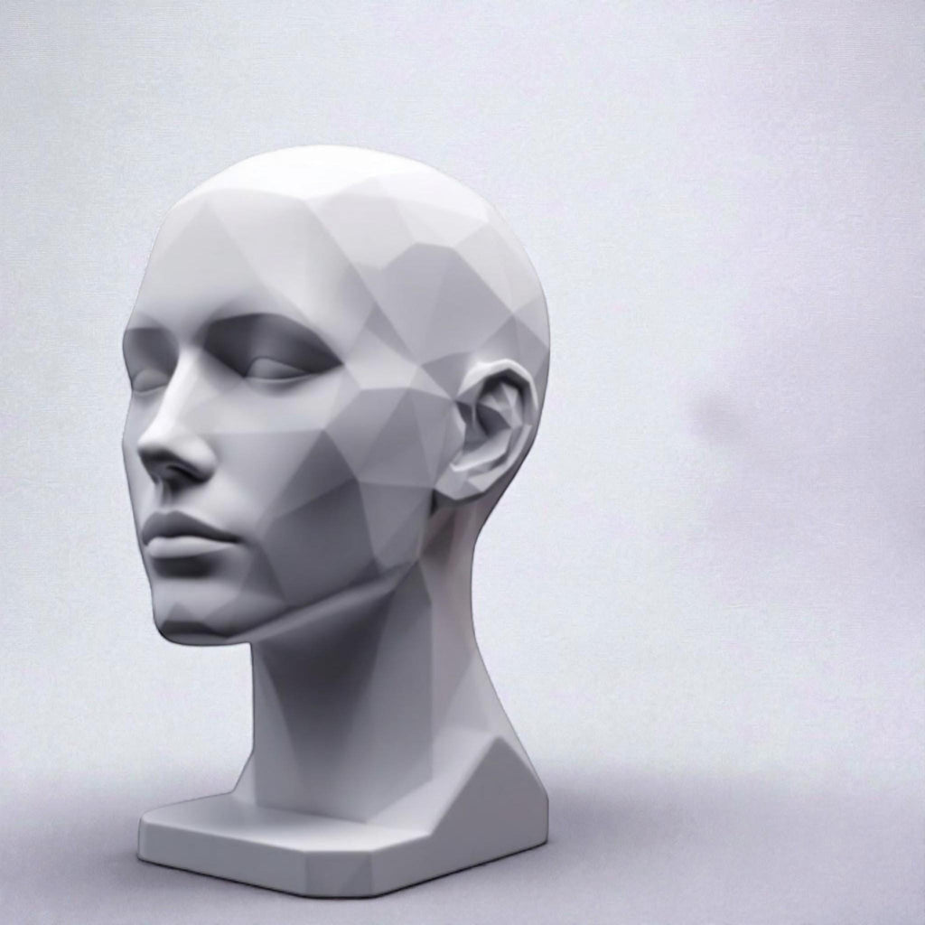 Human Bust Headphone Stand – Minimalist Modern Desk Headset Holder