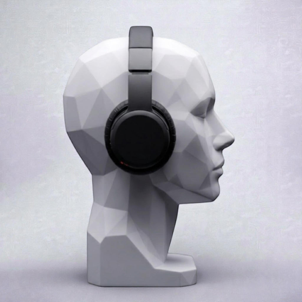 Human Bust Headphone Stand – Minimalist Modern Desk Headset Holder