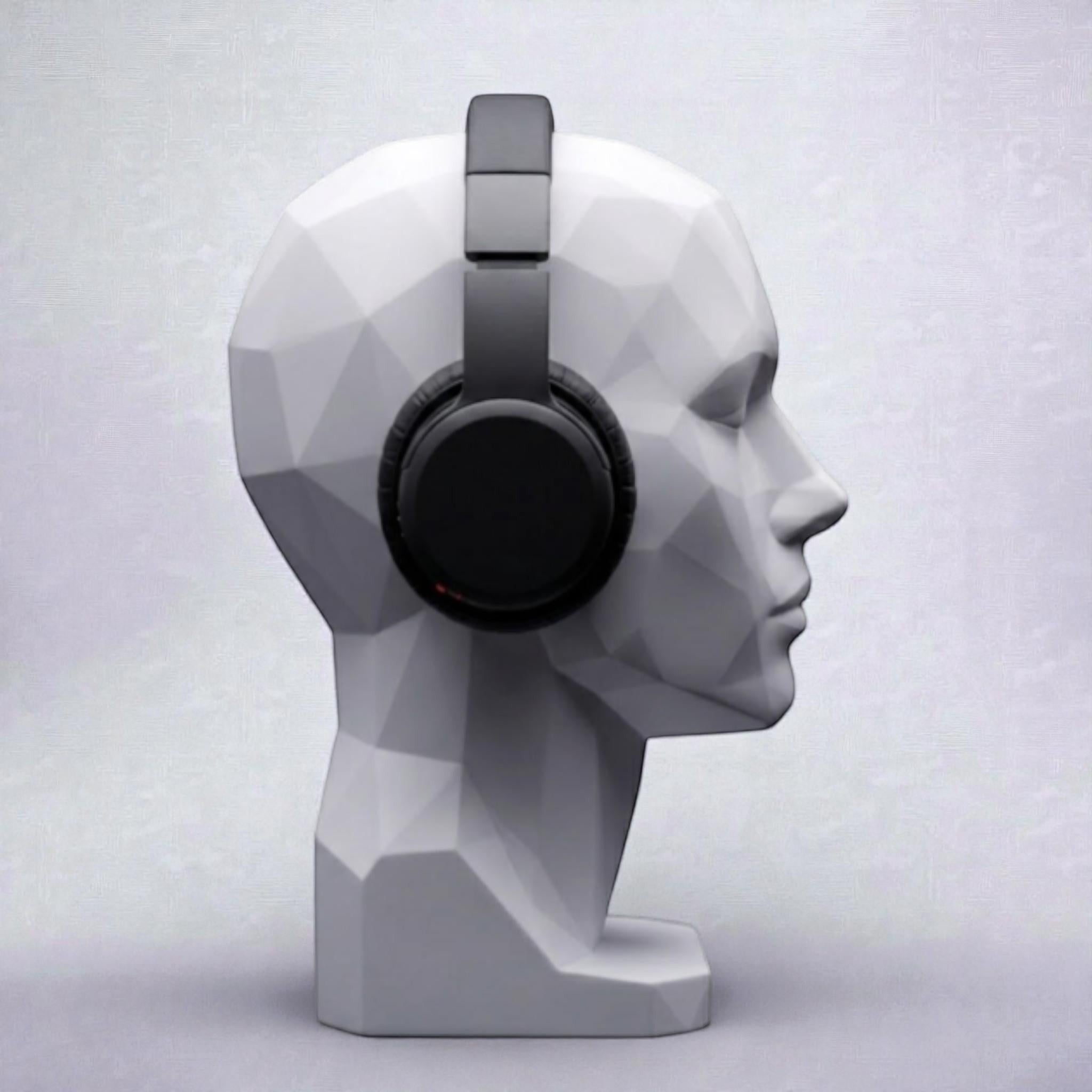 Human Bust Headphone Stand – Minimalist Modern Desk Headset Holder