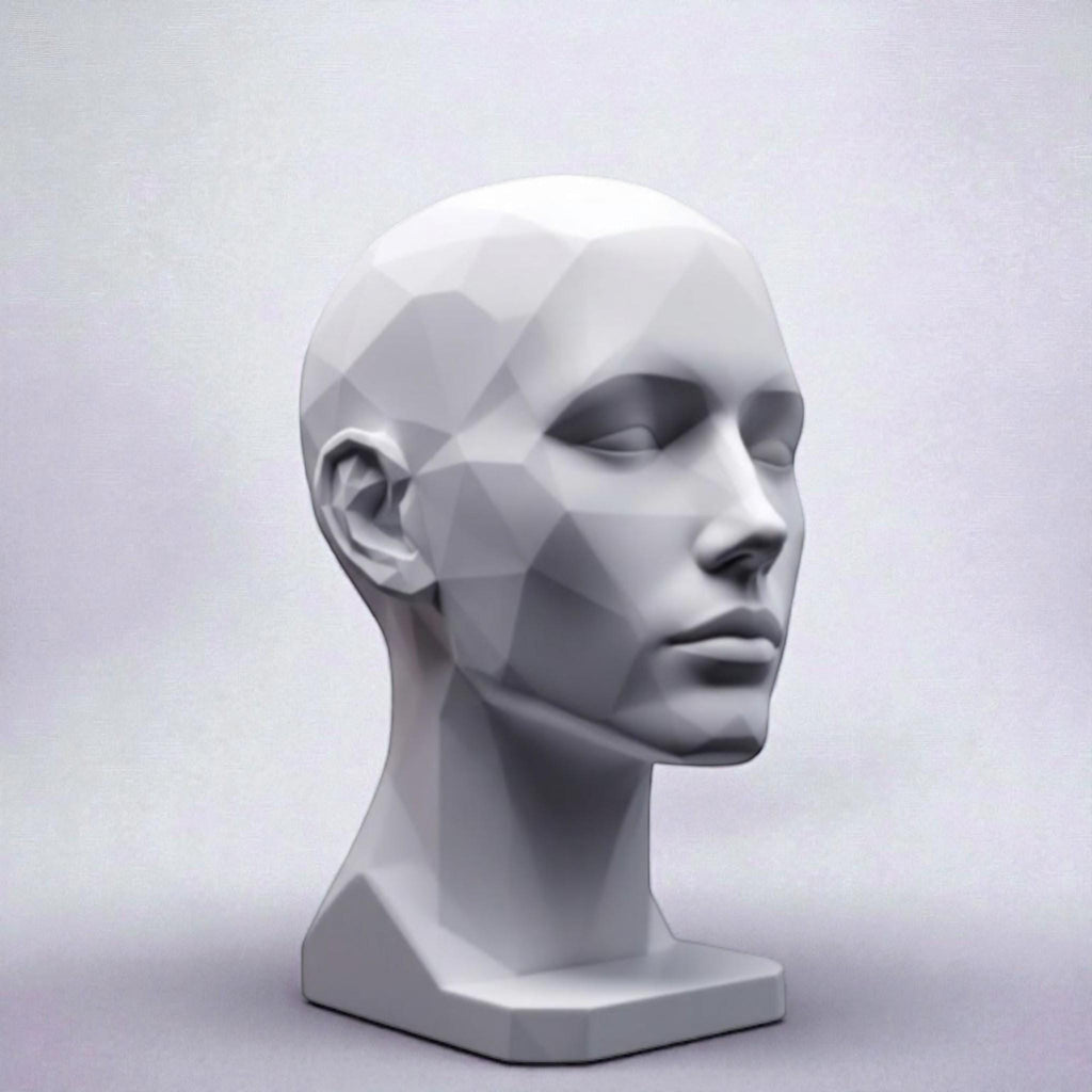 Human Bust Headphone Stand – Minimalist Modern Desk Headset Holder