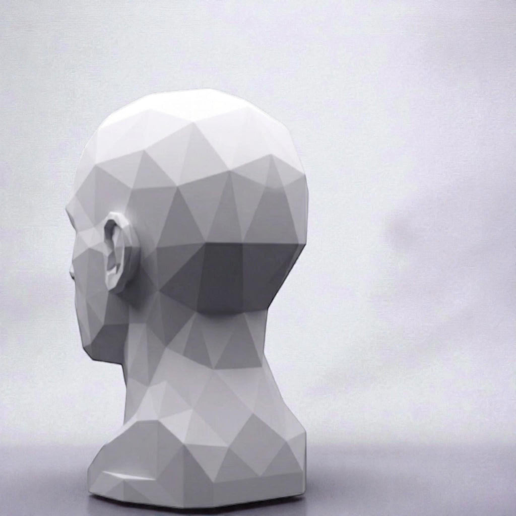Human Bust Headphone Stand – Minimalist Modern Desk Headset Holder