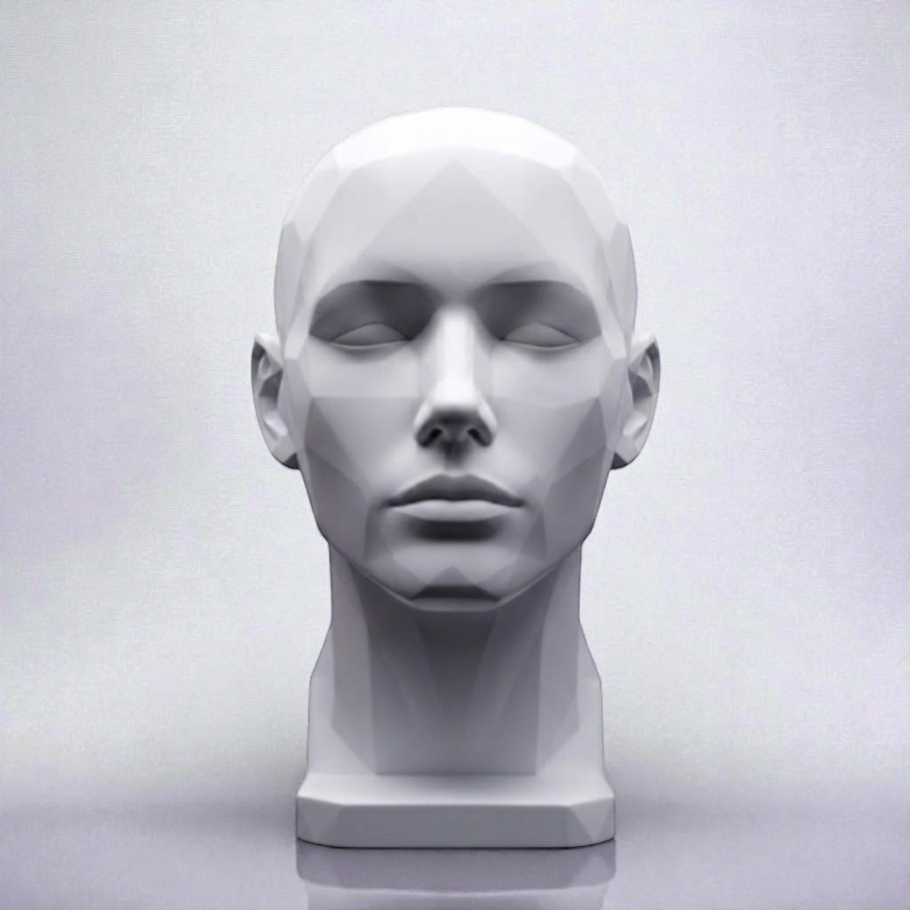 Human Bust Headphone Stand – Minimalist Modern Desk Headset Holder