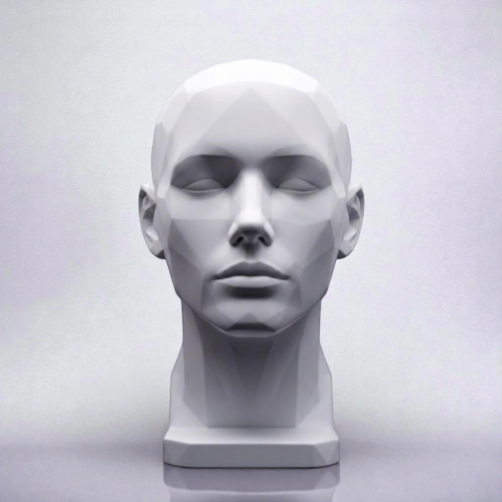 Human Bust Headphone Stand – Minimalist Modern Desk Headset Holder