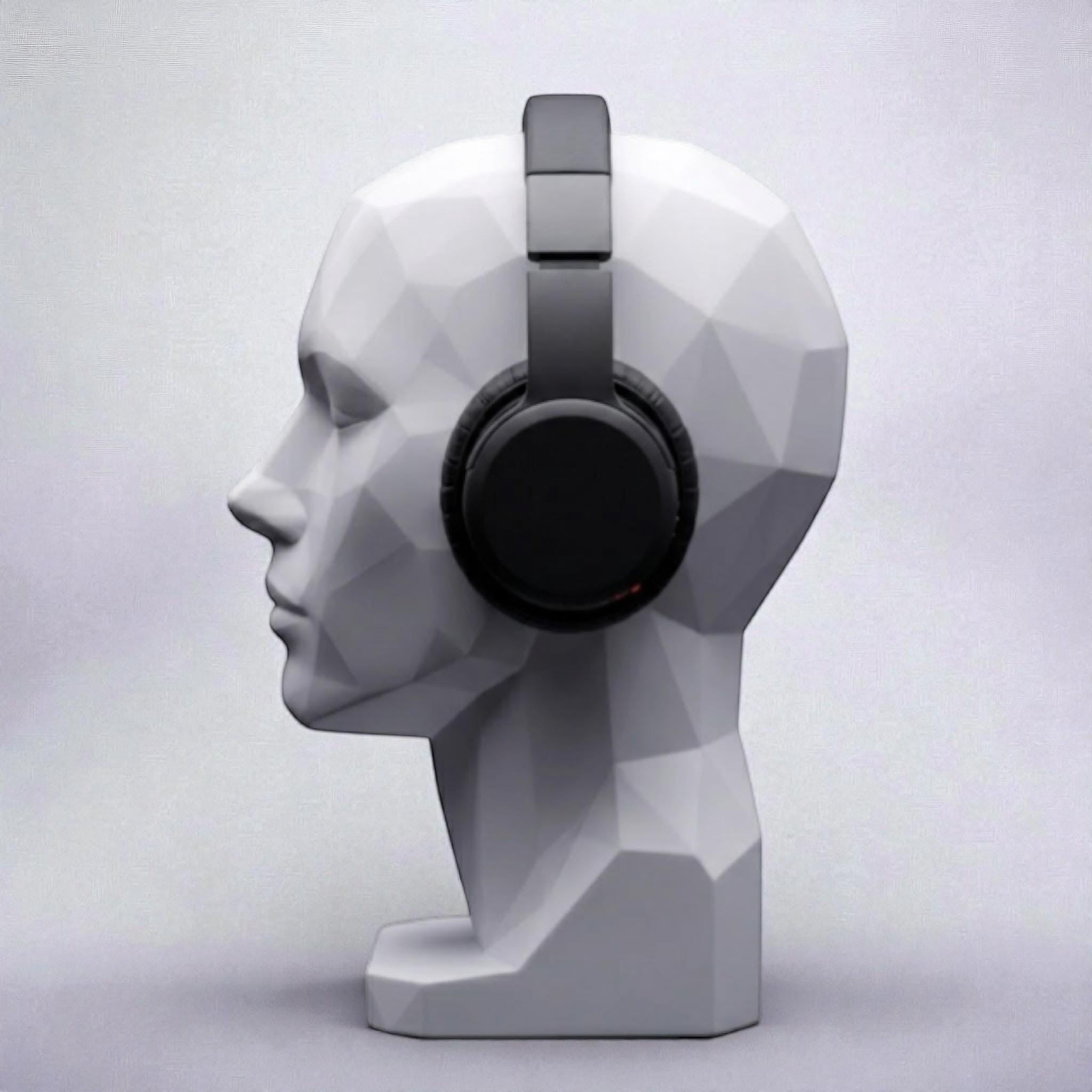 Human Bust Headphone Stand – Minimalist Modern Desk Headset Holder