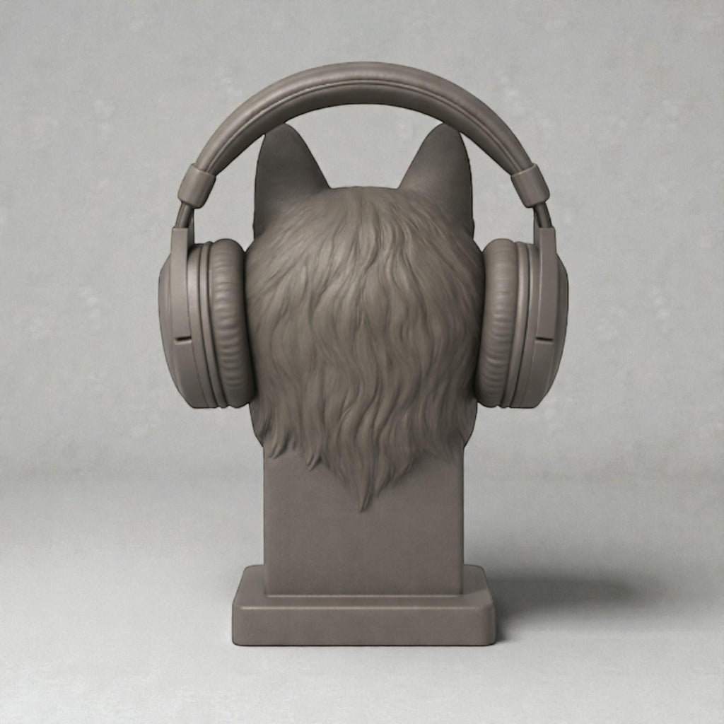 Wolf Headphone Stand – 3D Printed Animal Bust for Gaming Desks